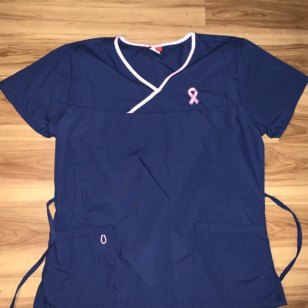 Blue scrub top